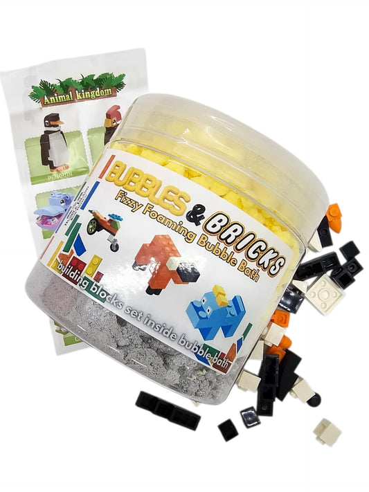 -Fizzy Bubble Bath - "Bubbles & Blocks" toy inside