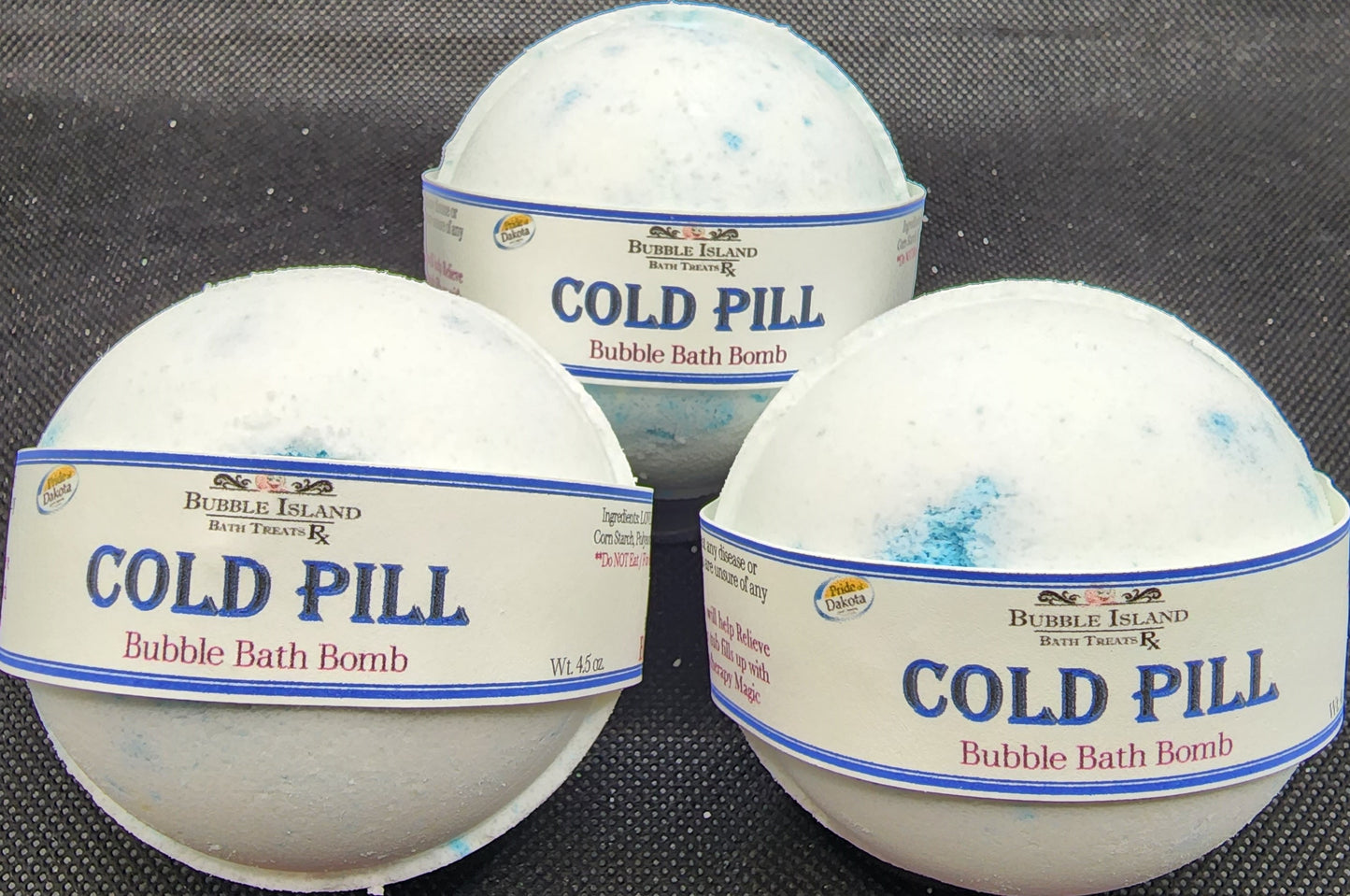 3 (SET) Cold Pill Bubble Bath Bombs